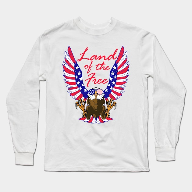 LAND OF THE FREE Long Sleeve T-Shirt by YourLuckyTee